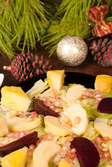 Fototapeta na wymiar Christmas Eve Salad