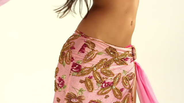 beautiful traditional oriental belly dancer studio shoot