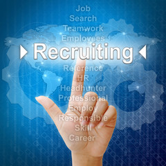 Recruiting,Business concept in word for Human resources