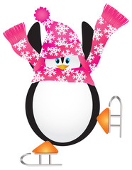 Penguin Skating Pirouette Illustration © jpldesigns