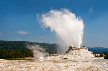 Castle geyser - Parc de Yellowstone, USA