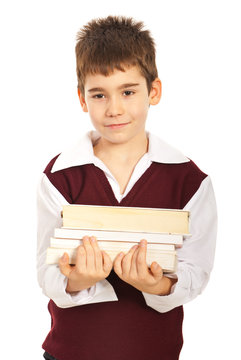 Student Boy Carrying Books