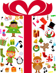 illustration - set of christmas