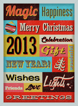 Happy New Year 2013 greeting card