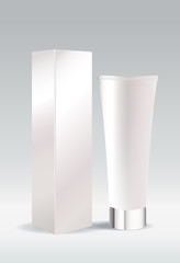 Cosmetic tube package for cream or gel