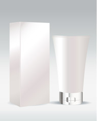 Cosmetic standing tube for cream or gel