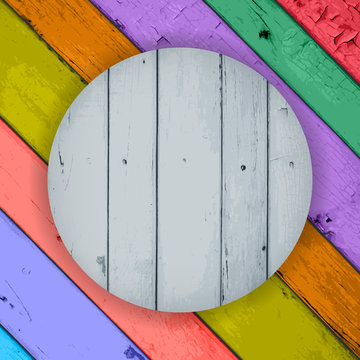 wooden planks on the Colorful Wooden Background