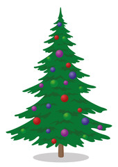 Fir tree with Christmas balls