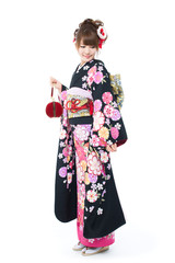 Beautiful japanese kimono woman