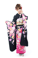 Beautiful japanese kimono woman