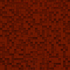 Red abstract image of cubes background