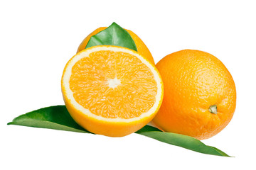 oranges isolated on white