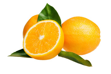 oranges isolated on white