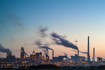 Panoramic view of a large European industry area