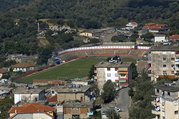 Fototapeta na wymiar Stadium, Kruja, Albania