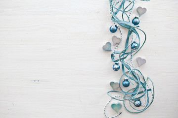 Decorative background with christmas ornaments