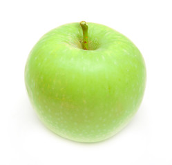 green apple on a white background
