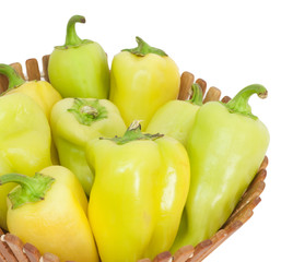 green pepper in the basket