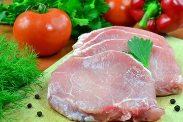 Meat (pork) and vegetables