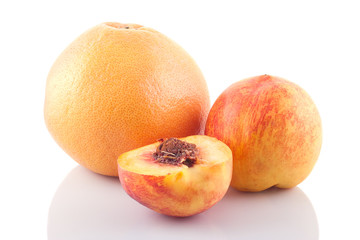 peach and grapefruit