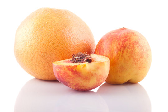 peach and grapefruit