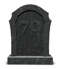 number seventy on gravestone