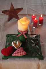 Adventsdeko mit Christbaumständer