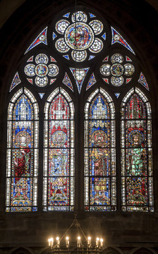 Strasbourg - The gothic cathedral, stained glass