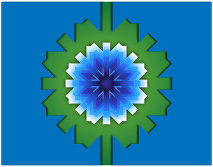 background green snowflake