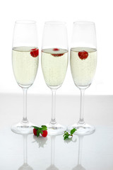 champagne in glasses