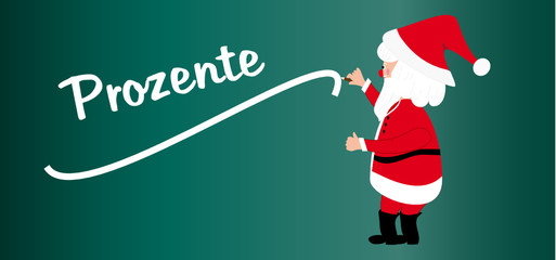 prozente - weihnachtsmann