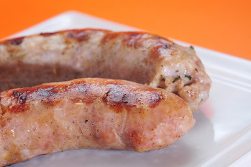 barbecued spanish pork meat sausages