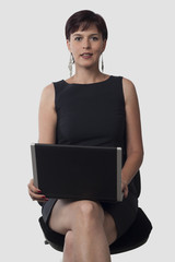 business woman and laptop
