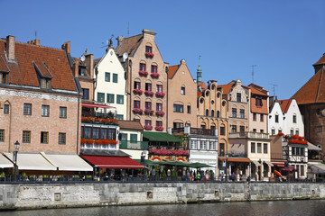 Colourful buildings in City of Gdansk, Poland