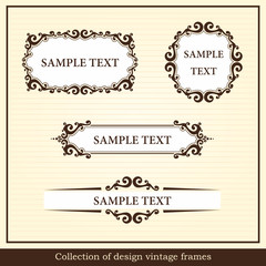 Collection of design vintage frames