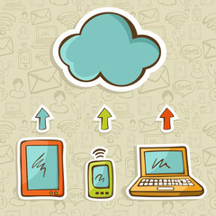 Cloud computing concept diagram