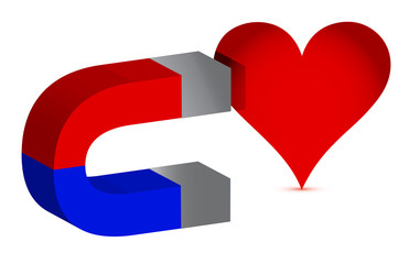 magnet and heart illustration