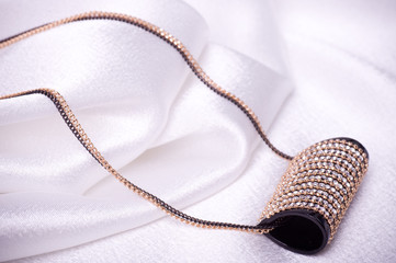 Beautiful jewelry on background