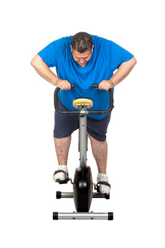 Fat Man In A Static Bicycle