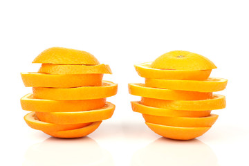 Obraz na płótnie Canvas slices of orange
