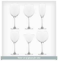 Set glass wine