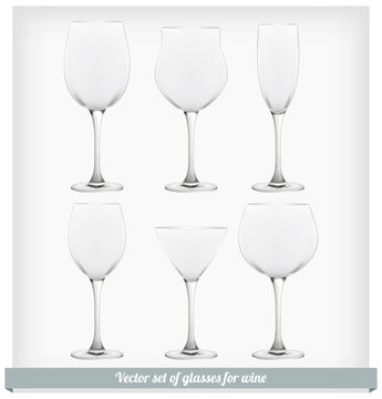 Set glass wine