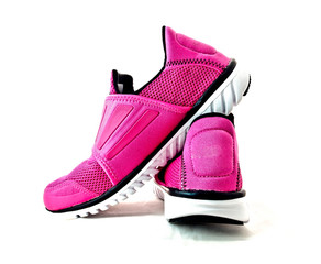 Pair of pink lady sport shoes