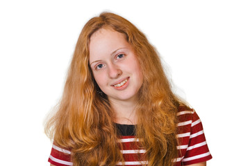 Naklejka premium Happy smiling girl