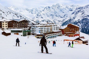 Mountains ski resort Solden Austria