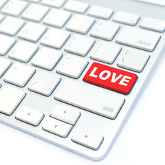computer keyboard  " Love " button