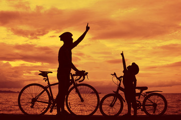 Obraz premium Biker family