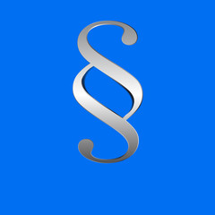 Obraz premium Paragraph Symbol on blue background