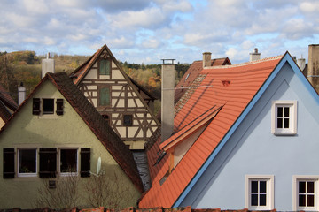 Fototapeta na wymiar case a Rothenburg ob der Tauber
