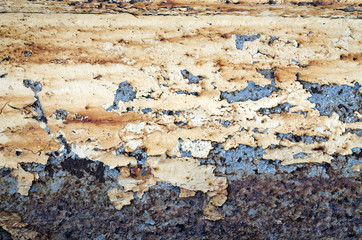 Rusty Metal Painted Blue and White